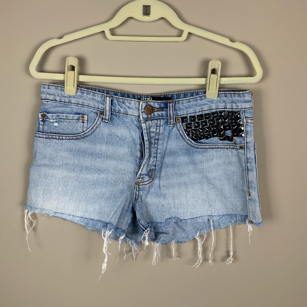 BDG cutoff black studded Jean shorts 27
